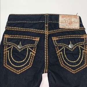 Men’s Tan/Bronze Stitched True Religion Jeans